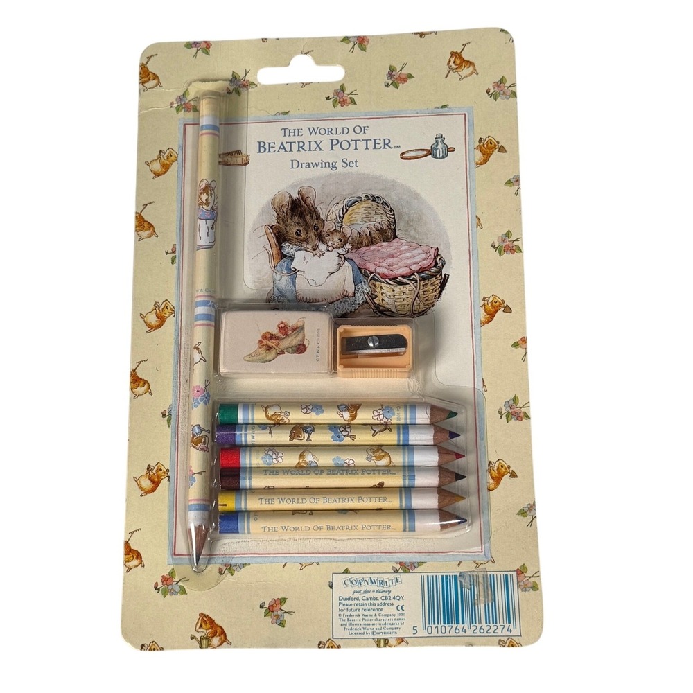 Vintage 1990‎ Beatrix Potter Drawing Set Peter Rabbit Stationery Copywrite NEW